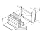 Kenmore 1068376712 freezer door parts diagram