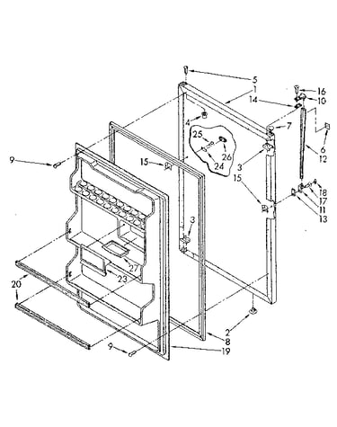 Refrigerator door parts