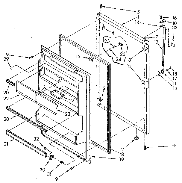 Refrigerator door parts