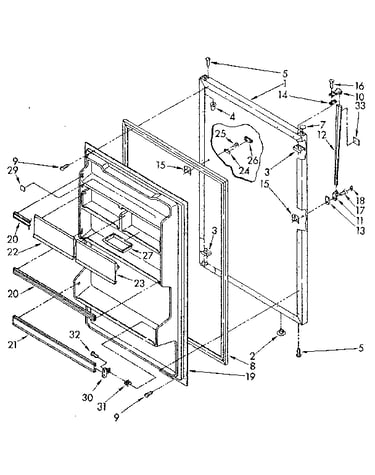 Refrigerator door parts