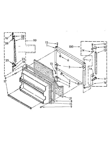 Freezer door parts