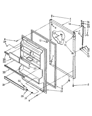 Refrigerator door parts