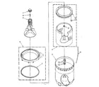 Kenmore 11082403810 agitator, basket and tub parts diagram
