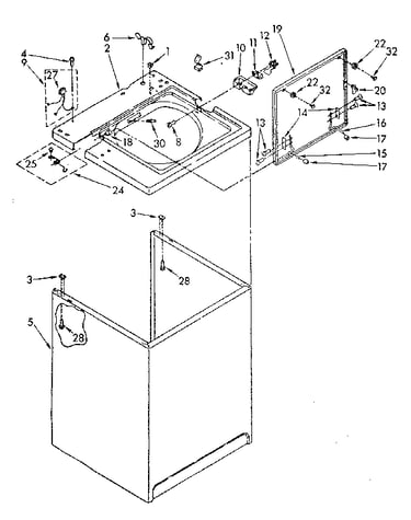 Top and cabinet parts