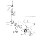 Kenmore 11082405110 brake, clutch, gearcase, motor and pump parts diagram