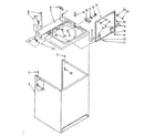 Kenmore 11082407810 top and cabinet parts diagram