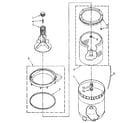 Kenmore 11082407110 agitator, basket and tub parts diagram