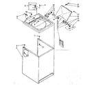 Kenmore 11082680310 top and cabinet parts diagram
