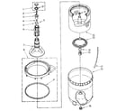 Kenmore 11082680110 agitator, basket and tub parts diagram