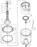 Agitator, basket and tub parts
