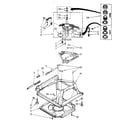 Kenmore 11082680610 machine base parts diagram