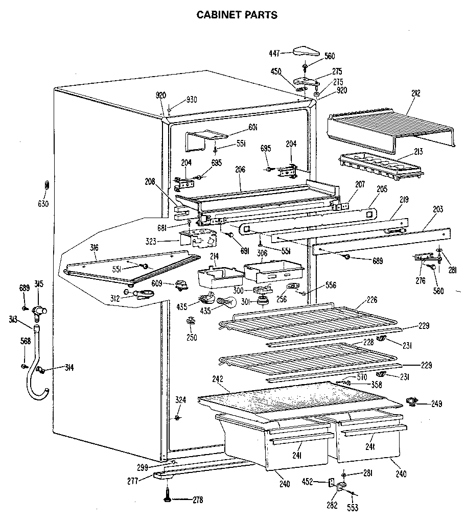 CABINET PARTS