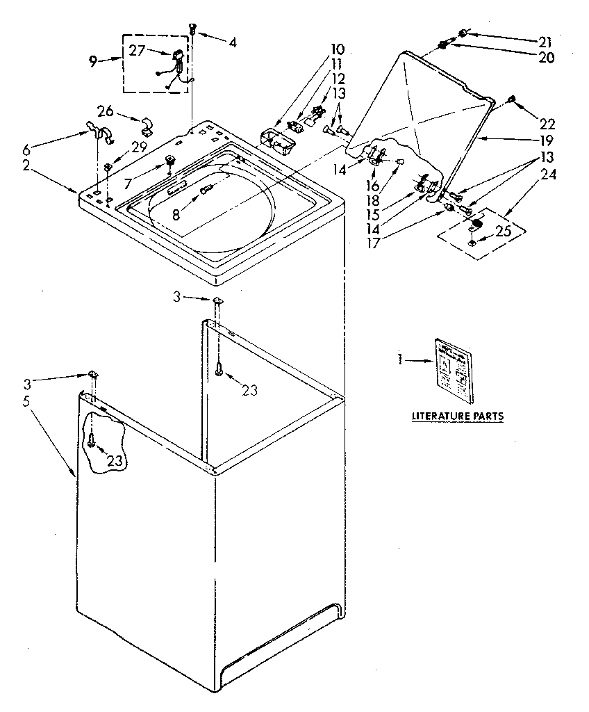 Top and cabinet parts