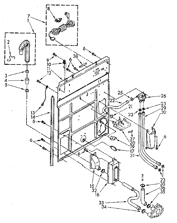 Rear panel parts