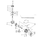Kenmore 11082874100 brake, clutch, gearcase, motor and pump parts diagram