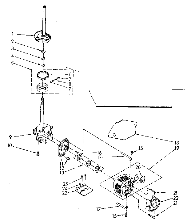 Brake, clutch, gearcase, motor and pump parts
