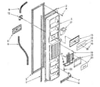 Kenmore 1068576974 freezer interior door panel parts diagram