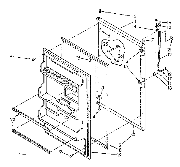 Refrigerator door parts