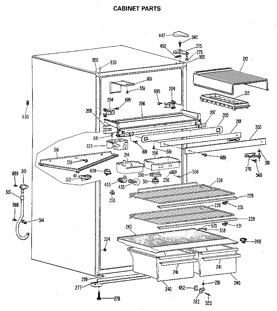 Cabinet parts