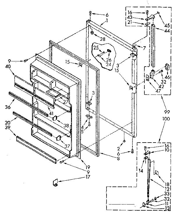 Refrigerator door