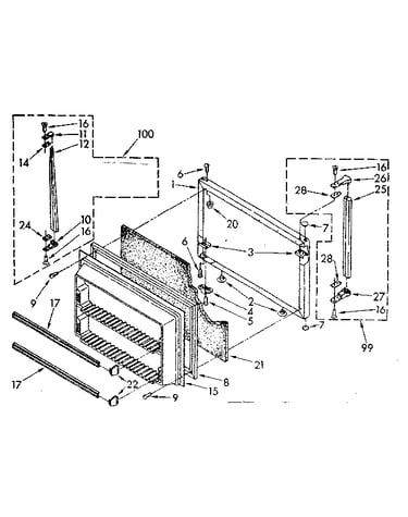 Freezer door parts