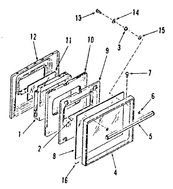 Lower oven door section