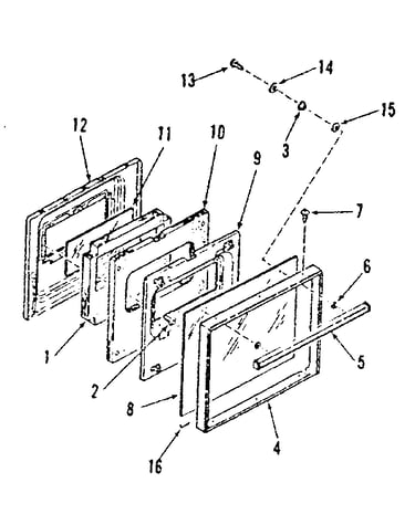 Lower oven door section