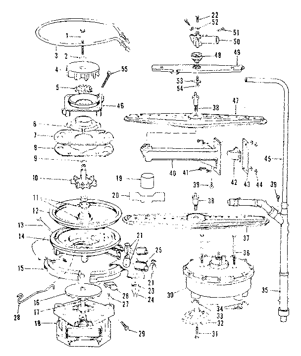 MOTOR, HEATER AND SPRAY ARM DETAILS