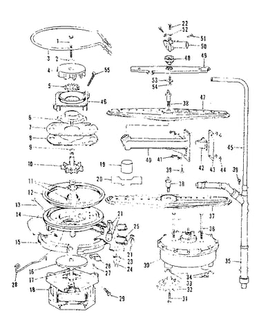Motor, heater and spray arm details