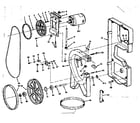Craftsman 113247110 motor mount and frame assembly diagram