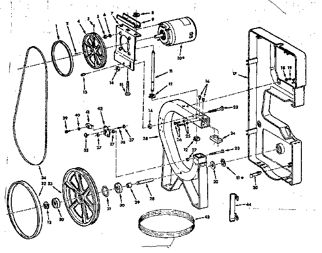 Motor mount and frame assembly