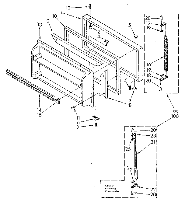 Freezer door parts