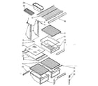 Kenmore 1068672680 shelf parts diagram