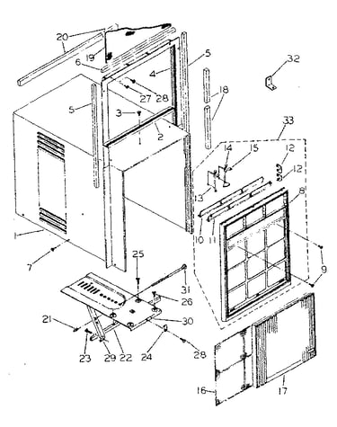 Cabinet and front panel parts