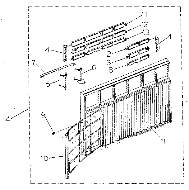 Cabinet and front panel parts