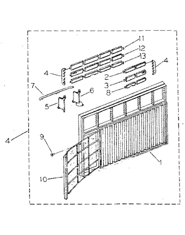 Cabinet and front panel parts