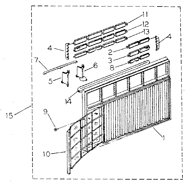 Cabinet and front panel parts