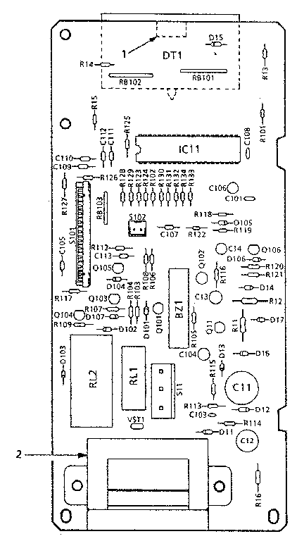 POWER AND CONTROL CIRCUIT BOARD NO. 14456