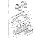 Kenmore 6283528210 control panel and cooktop assemblies diagram