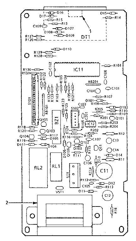 POWER AND CONTROL CIRCUIT BOARD