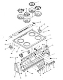 Control panel and cooktop assemblies