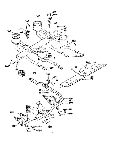 Top burner assembly