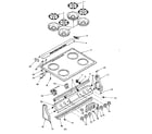 Kenmore 6283567810X control panel and cooktop assemblies diagram