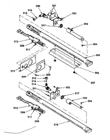Oven burners assembly