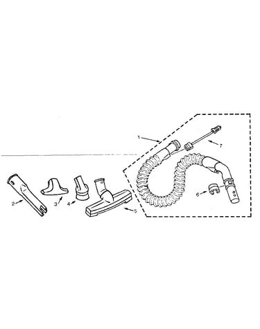Hose and attachment parts