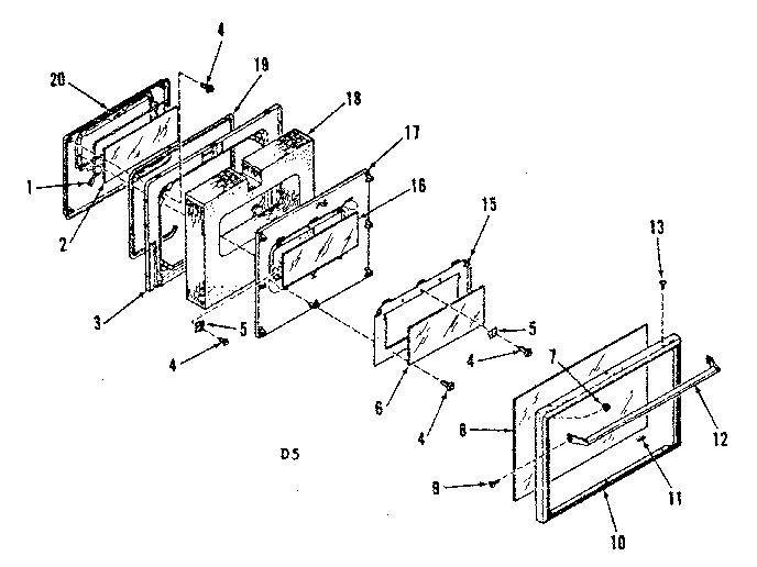 Oven door section