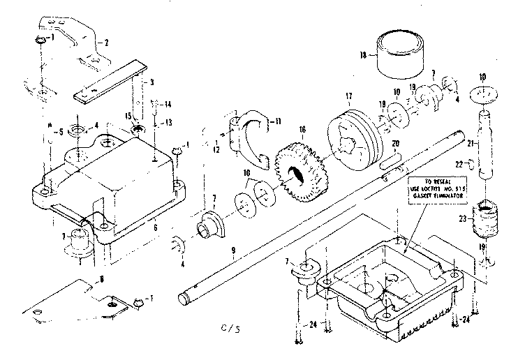 Gear case assembly no. 85314
