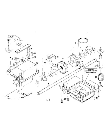 Gear case assembly no. 85314