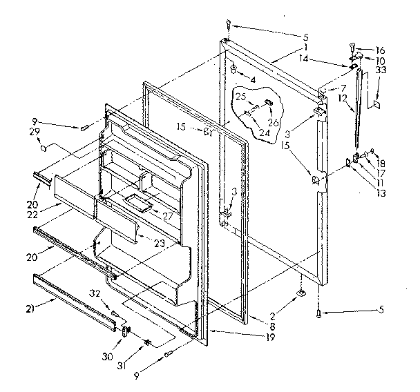 Refrigerator door parts