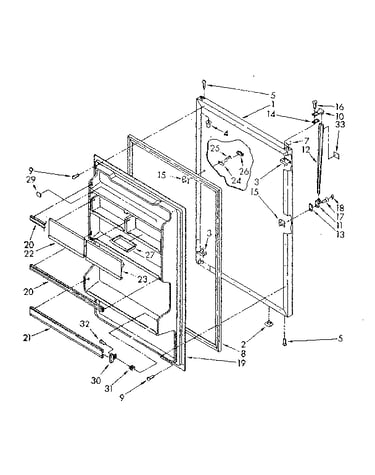 Refrigerator door parts